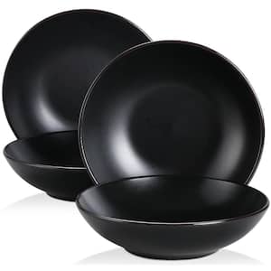 MODA 20 fl. oz. 4-Piece Black Stoneware Soup Bowl (Set of 4)