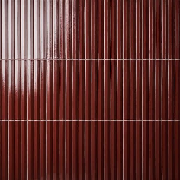 Ivy Hill Tile Apex Ruby Red 4.92 in. x 15.74 in. 3D Polished