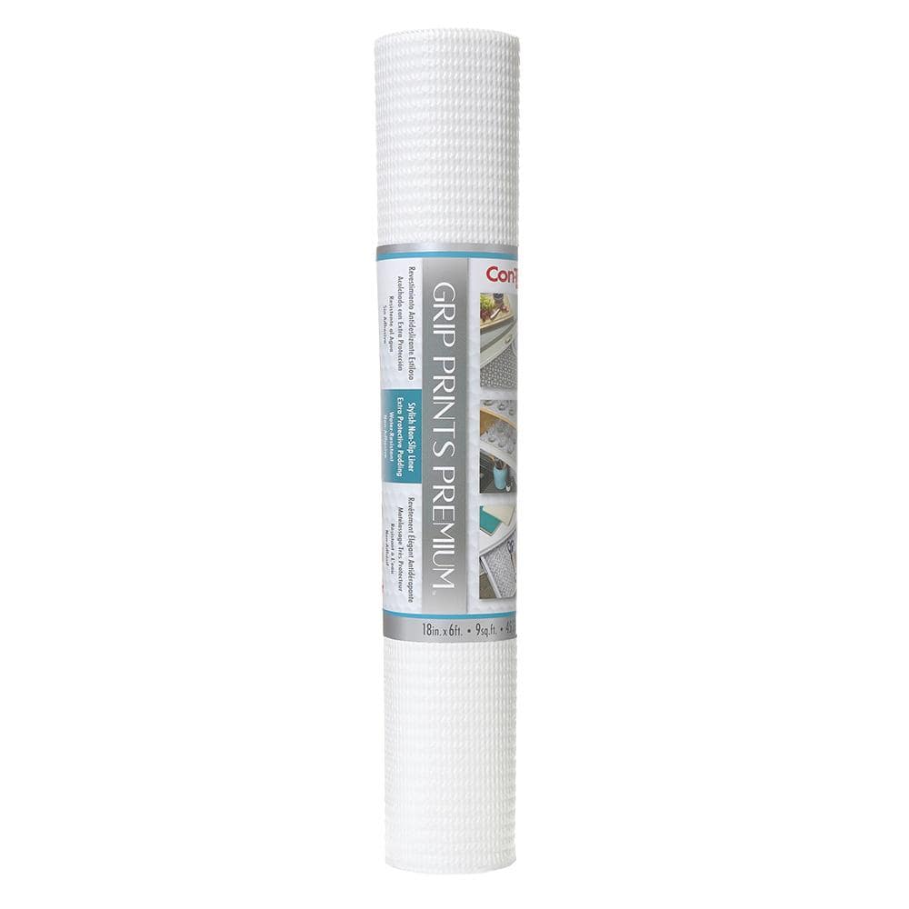 Premium Grip 20 in. x 4 ft. White Shelf Liner (6-Rolls)