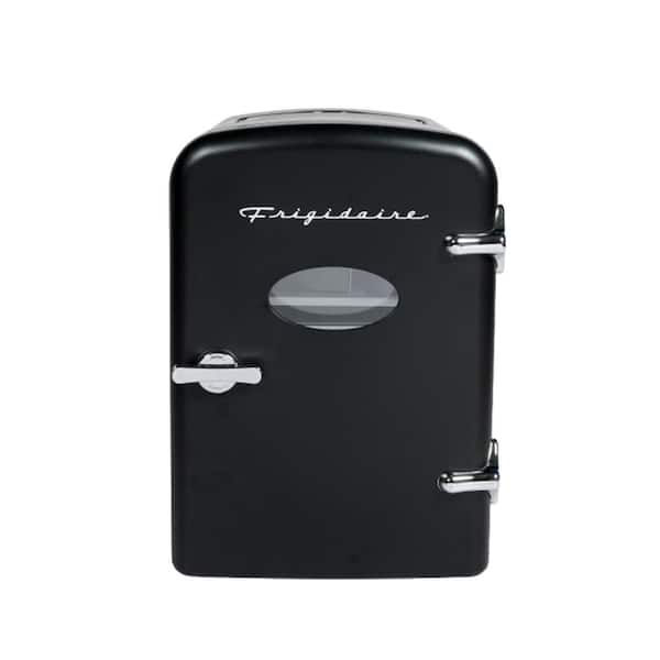 Frigidaire 11.81 in. 0.18 cu. ft. 9-Can Retro Mini Refrigerator Beauty Cooler Without Freezer in Black