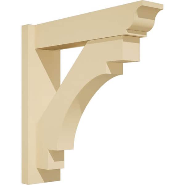 Ekena Millwork Merced 5 in. W x 20 in. H x 20 in. D Signature Urethane Polyurethane Outlooker with Traditional Ends