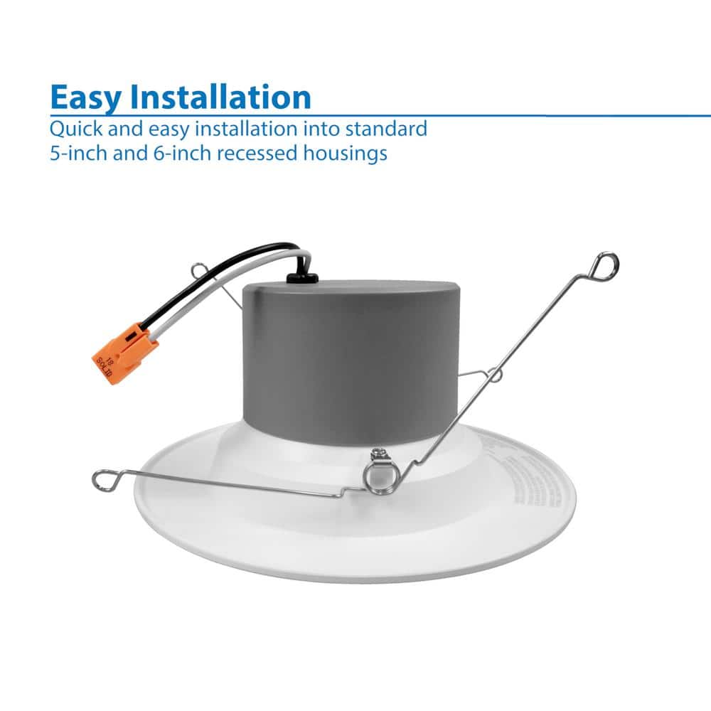 7.38-Inch White Aluminum LED Recessed Downlight