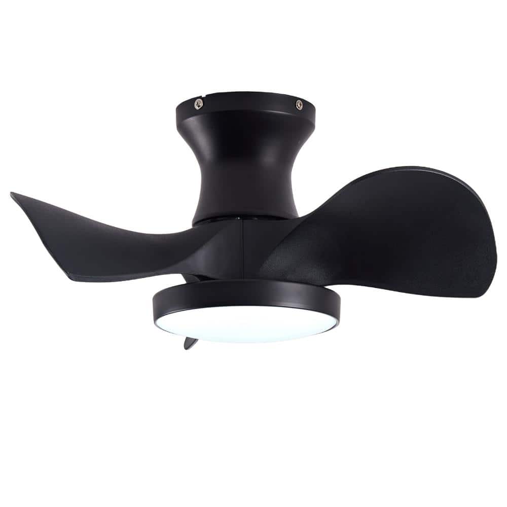 Jushua 22 in. Black Quiet Reversible DC Motor Ceiling Fan with