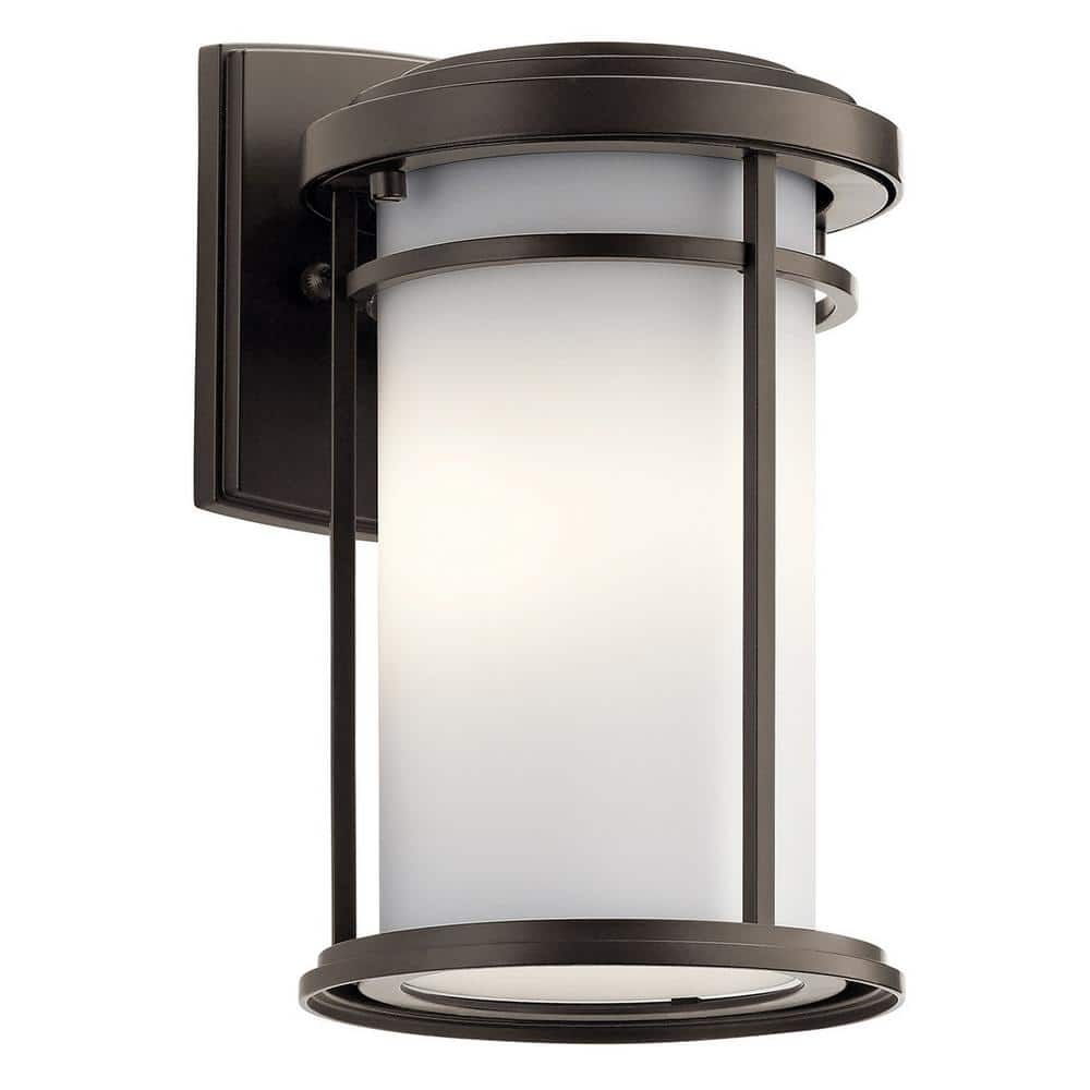 Toman 10.25 in. 1-Light Olde Bronze Outdoor Hardwired Wall Lantern Sconce with LED Bulb Included (1-Pack) price history on PriceWatchPro