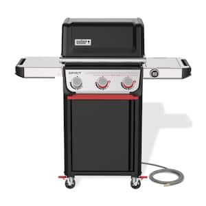 Spirit EP-325 3-Burner Natural Gas Grill in Black with Sear Zone and Weber Works Compatibility