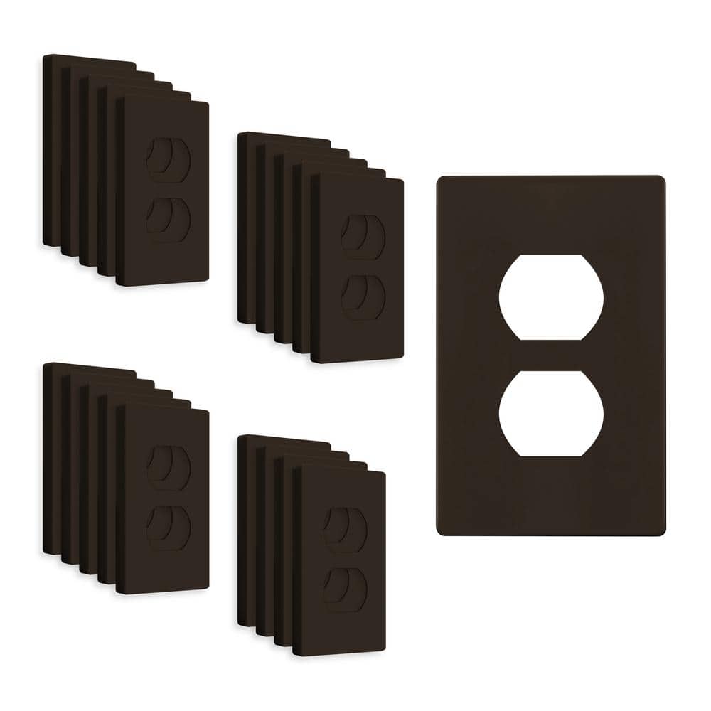1-Gang Brown Duplex Outlet Plastic Screwless Wall Plate (20-Pack) price history on PriceWatchPro