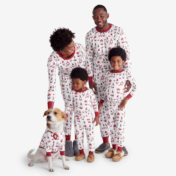 The Company Store Company Cotton Organic Family Snug Fit Fair Isle Medium  Blue Pet Pajamas 60017 - The Home Depot