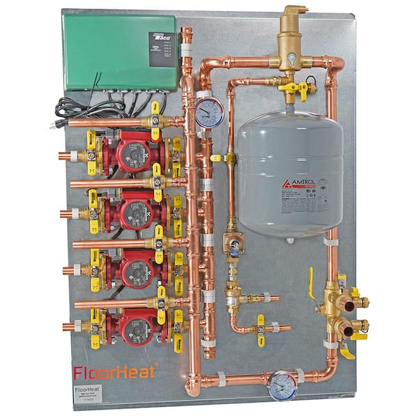 FloorHeat Four Zone Radiant Heat Distribution Panel DP004 - The Home Depot