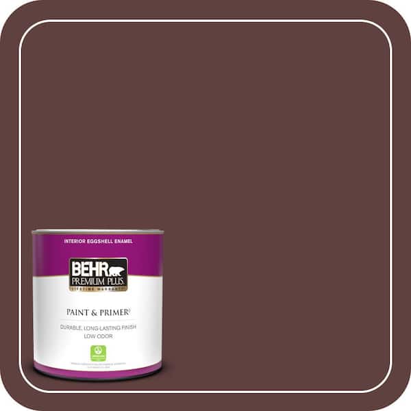 BEHR PREMIUM PLUS 1 qt. #BXC-21 Chicory Root Eggshell Enamel Low Odor Interior Paint & Primer