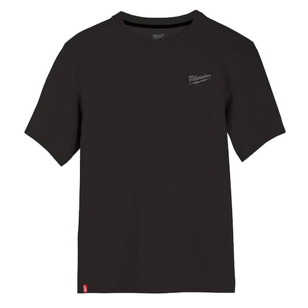 Milwaukee Men's 3X-Large Black Cotton/Polyester Hybrid Work T-Shirt 603B-3X - The