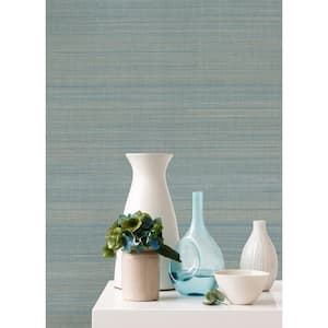 Mai Turquoise Abaca Grasscloth Non-Pasted Grass Cloth Wallpaper