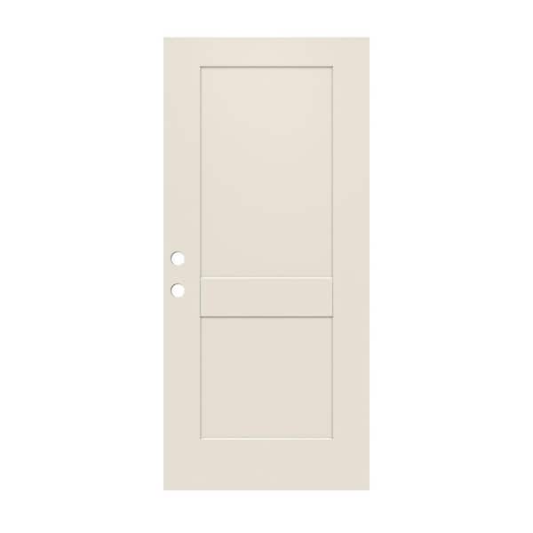 JELD-WEN 32 in. x 79 in. 2-Panel Craftsman Primed Steel Front Door Slab