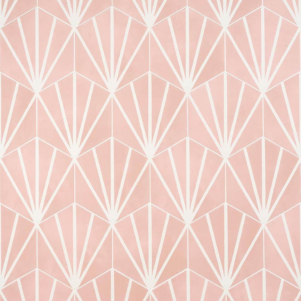 Blush Pink Matte Porcelain Hexagon Tile for Walls and Floors