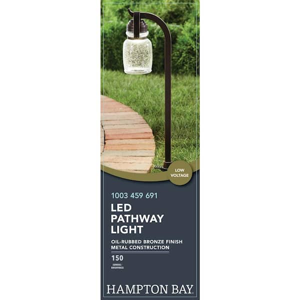 Hampton Bay Auburn 25-Watt Equivalent Oil Rubbed Bronze Integrated LED  Outdoor Landscape Path Light JPU1501L The Home Depot