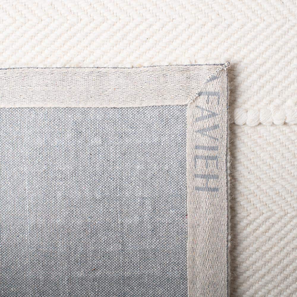 Ivory Hand-Tufted Wool Rectangular Area Rug 3' x 5'
