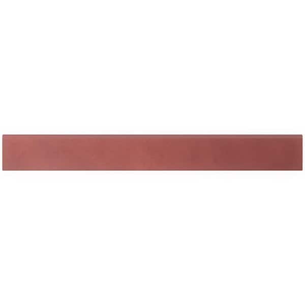 Ryx Grace Red 3 in. x 32 in. Matte Porcelain Wall Bullnose Tile Trim