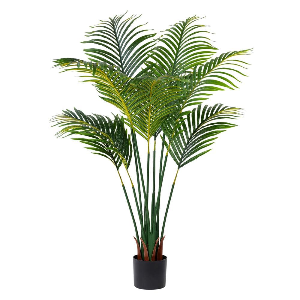 Patere 4 ft. Tall Artificial Plant Dypsis Tree Daisies Plant in stand
