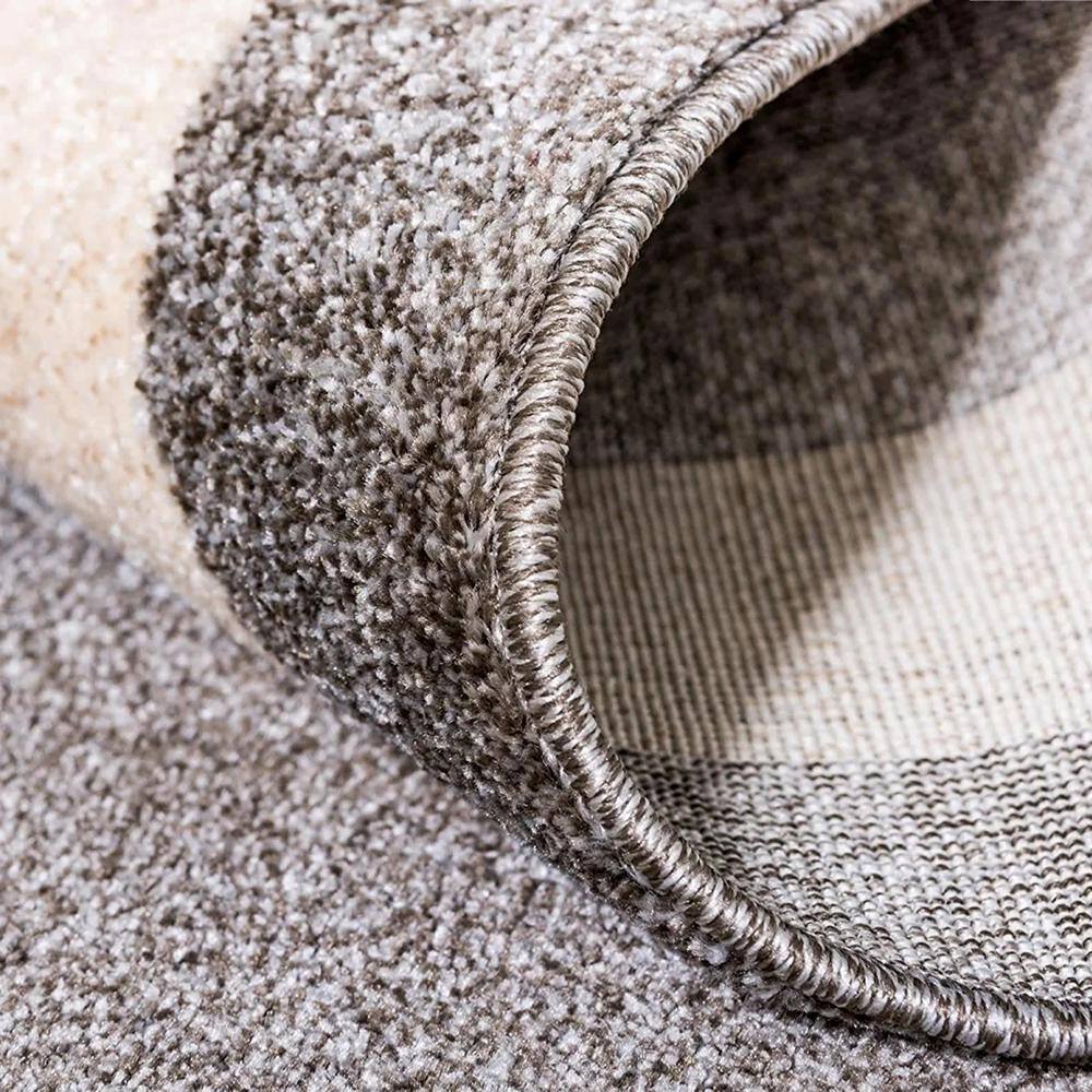 Tufted Spot-Resistant Round Rug in Gray/Ivory - Easy Care