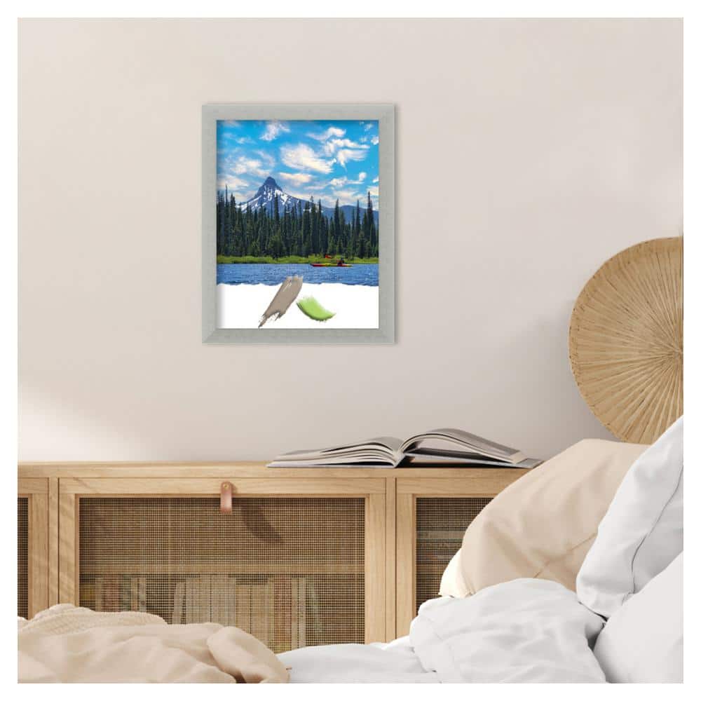 Silver Leaf Distressed Wood 11x14 Wall Picture Frame