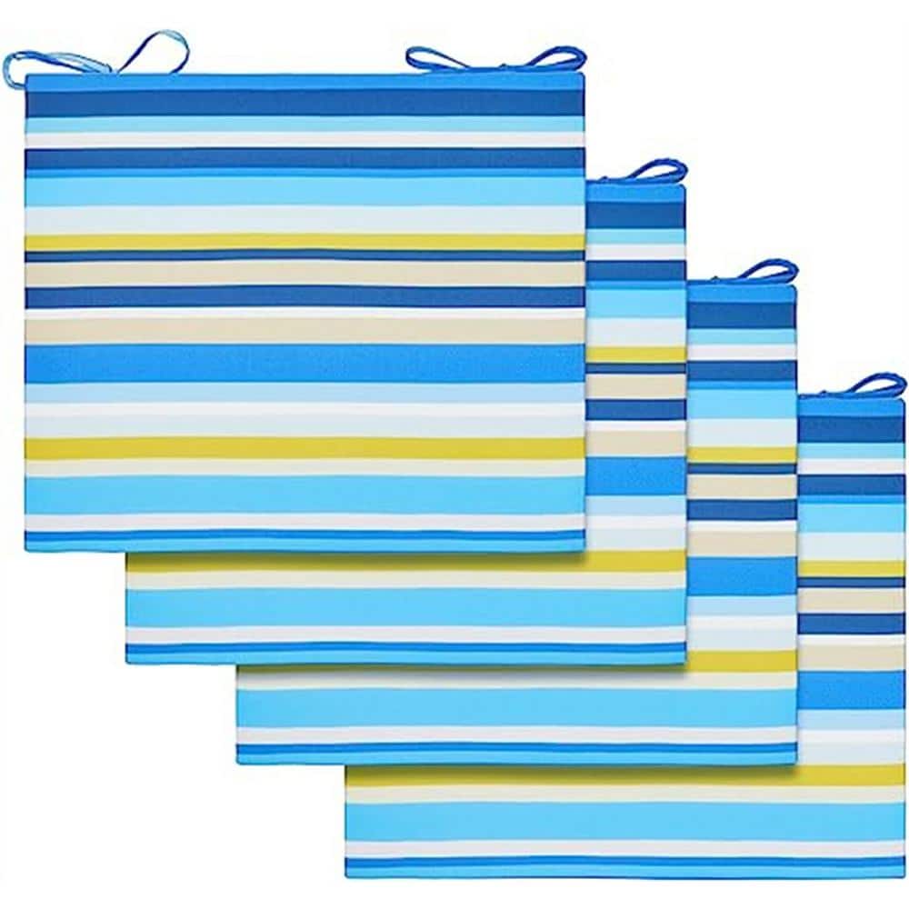 Outdoor Chair Cushions, Waterproof Square Corner Memory Foam Seat Cushions 