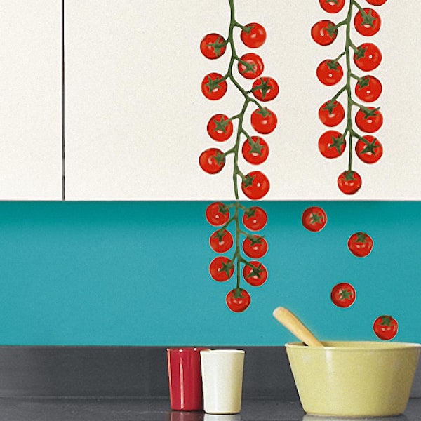Nouvelles Images Multi-Color Cherry Tomatoes Wall Decals