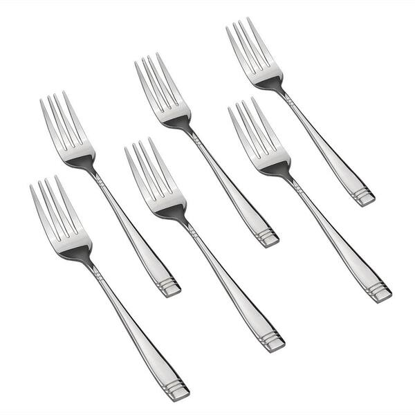 Stainless Steel Dessert Fork Set with Stylish Handle Design and Mirror Polish 6.7-Inch 12-Piece