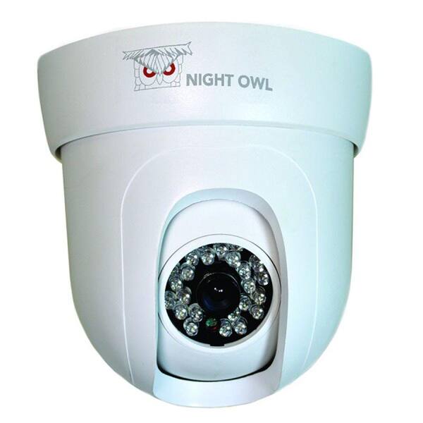 Night Owl Wired 600 TVL Dome Pan and Tilt Indoor Camera - White