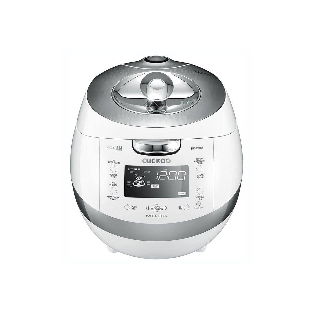 CRP-BHSS0609F 12-Cup (Cooked) Induction Heating Pressure Rice Cooker with Nonstick Inner Pot, 16 Menu Modes (White)