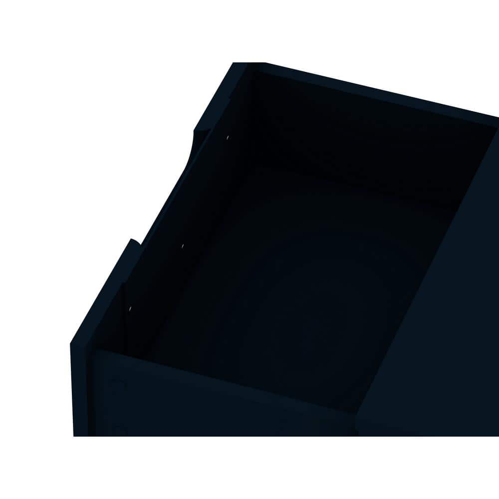 Tatiana Midnight Blue Mid-Century 2-Drawer Nightstand Set