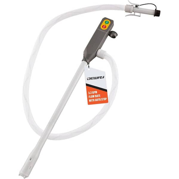 Fuel Transfer Pump with Auto-Stop & Beep-Battery Powered, 3.2 GPM, 51" Hose, Stick Design