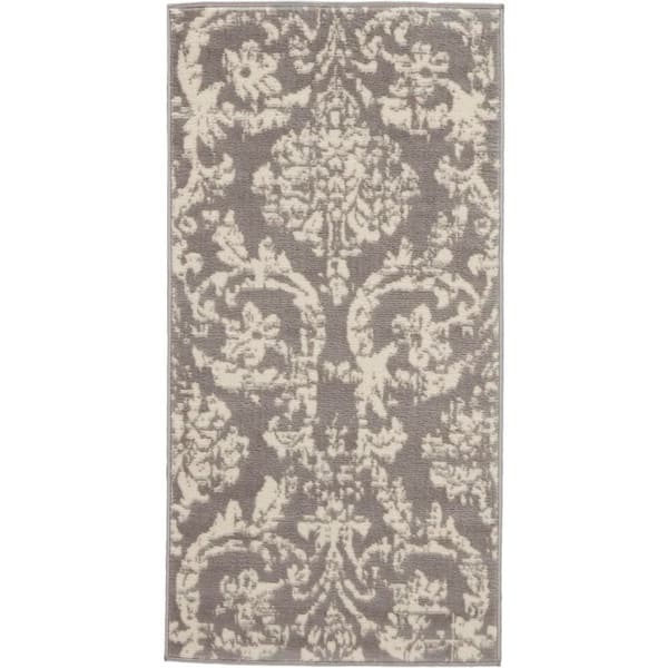 Jubilant Green 2 ft doormat 2 ft. x 4 ft. Persian Vintage Kitchen Area Rug