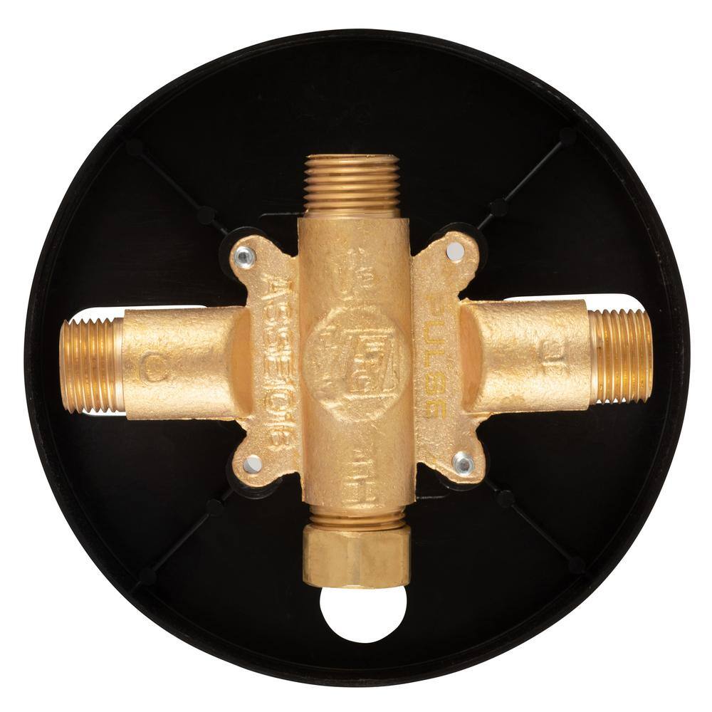 Matte Black Pressure Balance Thermostatic Valve with Lever
