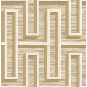 Henley Taupe Grey Geometric Faux Grasscloth Wallpaper