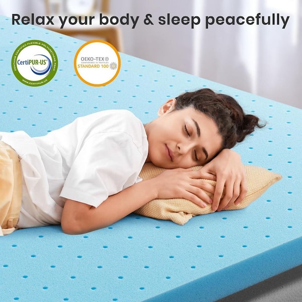 Modern Queen Ultra Plush Polyurethane Foam 3 in. Bed-in-a-Box Mattress for Pressure Relief Back Pain