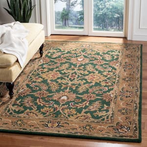 Heritage Dark Green/Gold 6 ft. x 9 ft. Border Area Rug