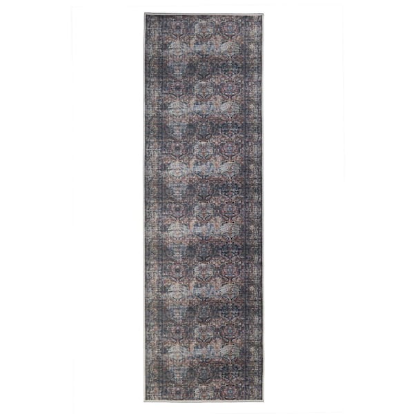 Custom Image Series Oriental Medallion Terra-Multicolor 26 in. W x 336 in. L Stair Runner 60.75 sq. ft.