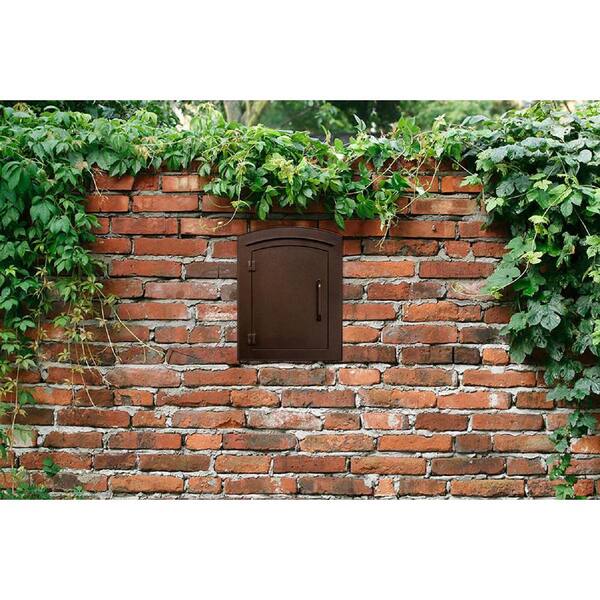 Manchester Antique Copper Column Mount Locking Drop Chute Mailbox with Plain Door Faceplate