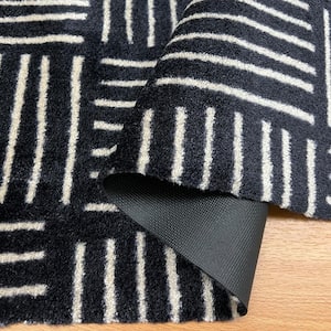 Weave Washable Black Sand 2 ft. 3 in. x 3 ft. 11 in. Medium Mat Floor Mat Area Rug