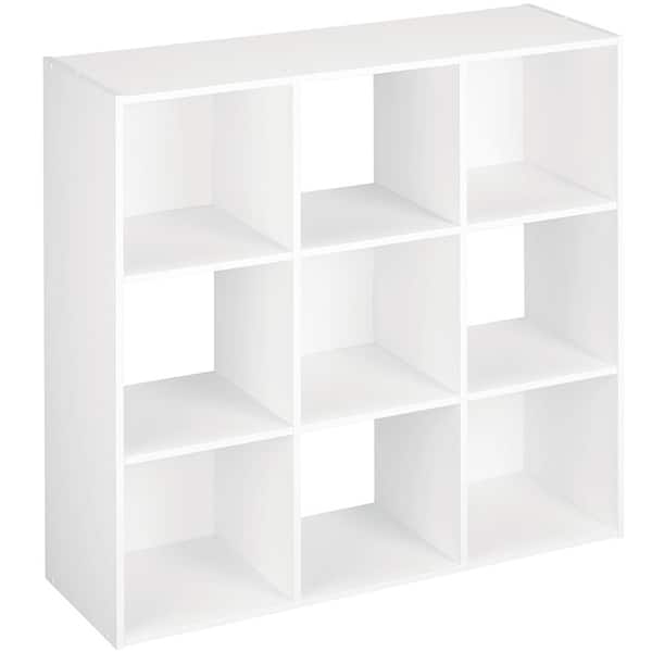 ClosetMaid 35.88 in. H x 36 in. W x 11.89 in. D White Wood Look 9-Cube Organizer