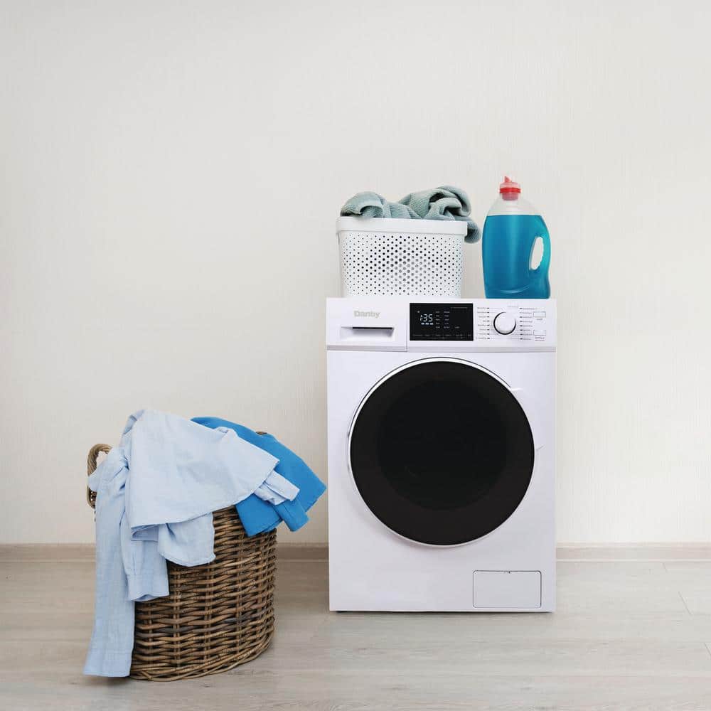 Compact White Stainless Steel Front Loading Washer Dryer Combo