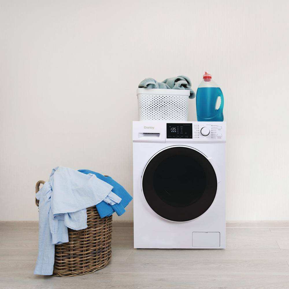 Compact White Stainless Steel Front Loading Washer Dryer Combo