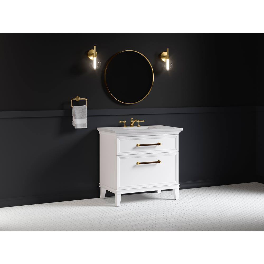 Linen White 36" Freestanding Bathroom Vanity with Drawers