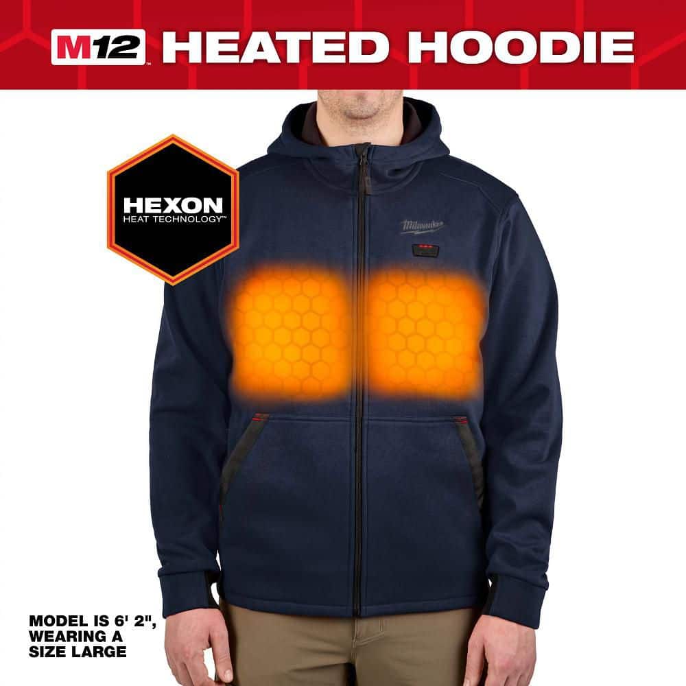 Men's X-Large M12 12-Volt Lithium Ion Cordless Blue Heated Hooded Jacket (Jacket and Battery Holder Only) price history on PriceWatchPro