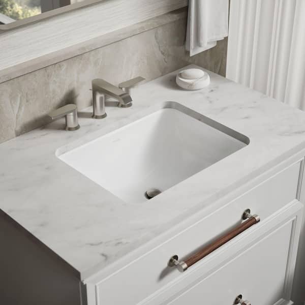 Caxton 20-5/16 in. Rectangular Undermount Bathroom Sink with Overflow in White
