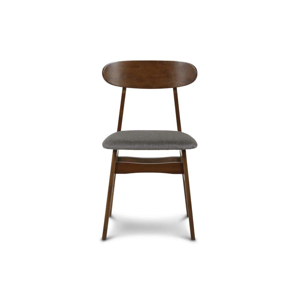 Morocco Walnut Brown Mid-Century Modern 5-Piece Dining Set