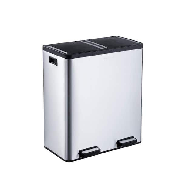18.5 Gal. Large Capacity Dual Trash and Recycling Bin