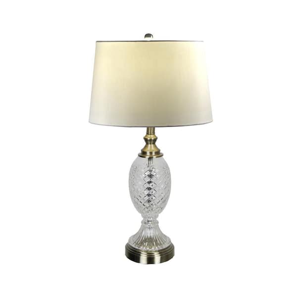 Dale Tiffany Retozo 26 in. Antique Brass 24 % Lead Crystal Table Lamp