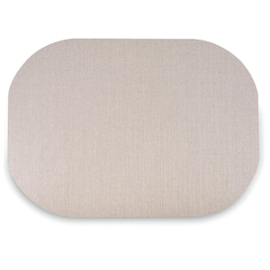 Easy Care Shell/Oval 17 in. x 12 in. Opal Vinyl Placemats (Set of 6)