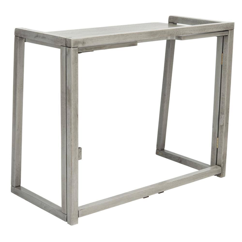 Osgood Dark Grey Solid Wood Folding Writing Desk