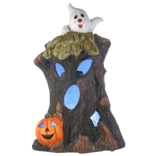 National Tree Company 18 in. Haunted Tree Trunk with LED Light
